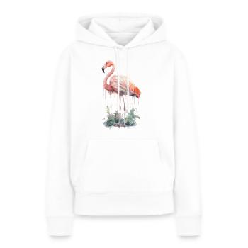 Pink Flamingo - Women’s Premium Organic Hoodie - white - Front - Julia (174cm)