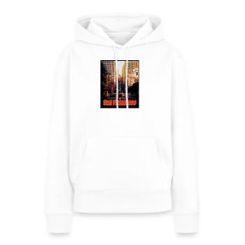 San Francisco city - Frauen Premium Bio Hoodie - Weiß - Vorne - Julia (174cm)