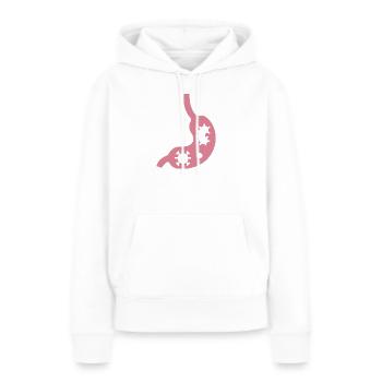 grippe gastro-intestinale infection gastro-intestinale - Sweat à capuche Premium bio Femme - blanc - Devant - Julia (174cm)