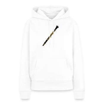 Klarinette Kupfer mit Schwarz - Frauen Premium Bio Hoodie - Weiß - Vorne - Julia (174cm)