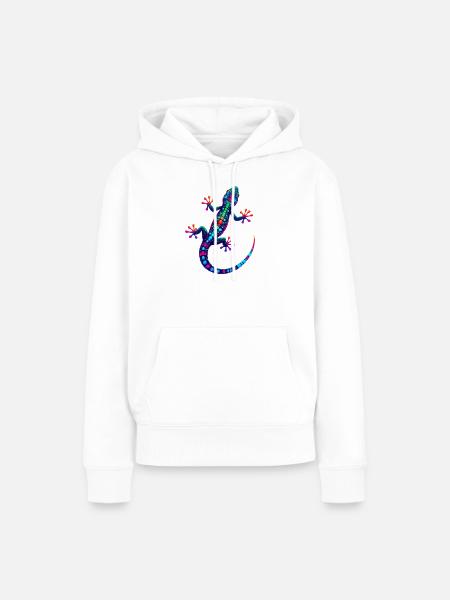 Gecko - Frauen Premium Bio Hoodie - Weiß