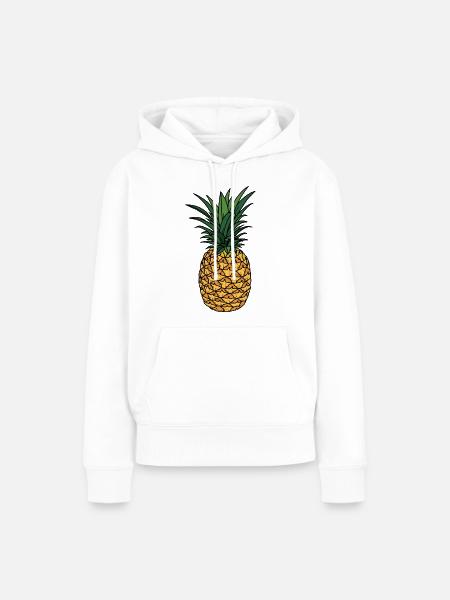 Ananas - Frauen Premium Bio Hoodie - Weiß
