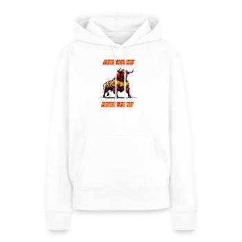 Das ist meine stolze Flagge Spanien - Frauen Premium Bio Hoodie - Weiß - Vorne - Julia (174cm)