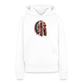 Amerikanisch Indianer Amerikanische Rote Haut - Frauen Premium Bio Hoodie - Weiß - Vorne - Julia (174cm)
