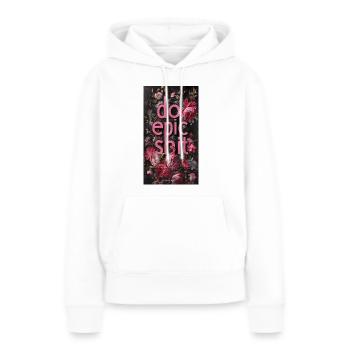 Faites de la merde épique - Sweat à capuche Premium bio Femme - blanc - Devant - Julia (174cm)