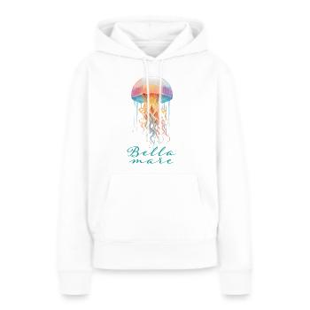 Jument Bella - Sweat à capuche Premium bio Femme - blanc - Devant - Julia (174cm)