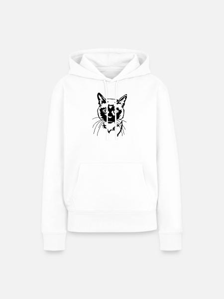 Siamkatze - Frauen Premium Bio Hoodie - Weiß