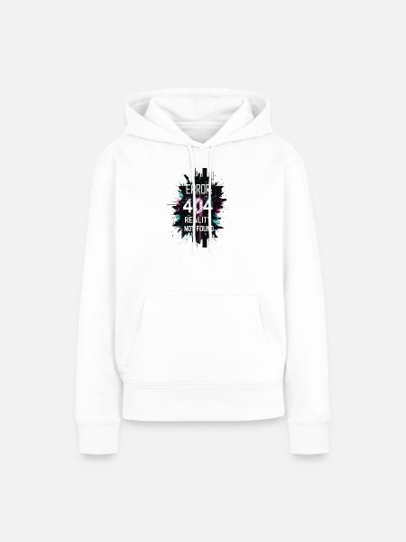 Error: Realität nicht gefunden - Frauen Premium Bio Hoodie - Weiß