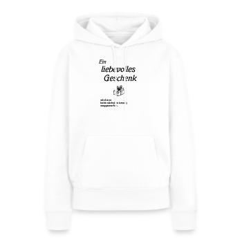 Ein liebevolles Geschenk - Frauen Premium Bio Hoodie - Weiß - Vorne - Julia (174cm)