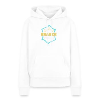 Cadeau pour les brasseurs - Sweat à capuche Premium bio Femme - blanc - Devant - Julia (174cm)