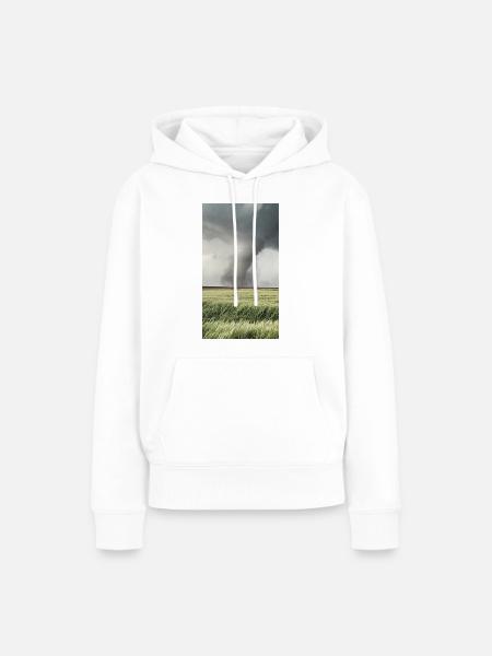 Tornado - Frauen Premium Bio Hoodie - Weiß