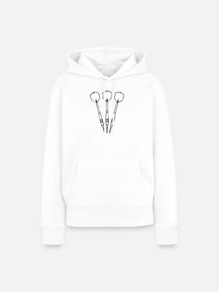Dart-Geschenke – Darts-Shirt – Dart-Shirts – Darts - Frauen Premium Bio Hoodie - Weiß