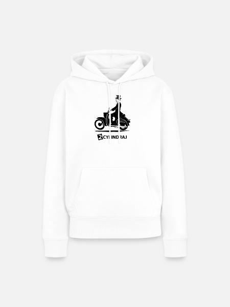 2 CYLINDRAJ - black - - Frauen Premium Bio Hoodie - Weiß