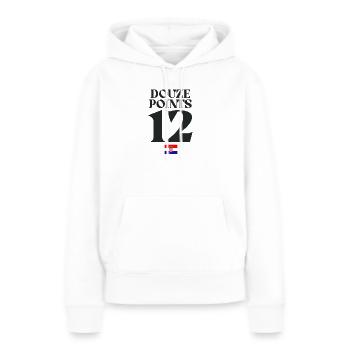 Douze Points 12 Eurovision Croatie - Sweat à capuche Premium bio Femme - blanc - Devant - Julia (174cm)