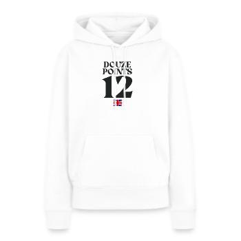 Douze Points Eurovision - Sweat à capuche Premium bio Femme - blanc - Devant - Julia (174cm)