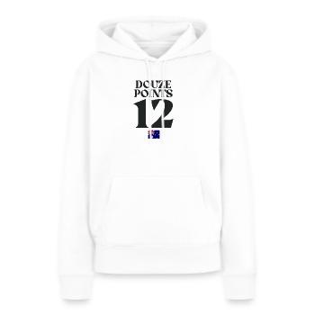 Douze Points Australie Eurovision - Sweat à capuche Premium bio Femme - blanc - Devant - Julia (174cm)