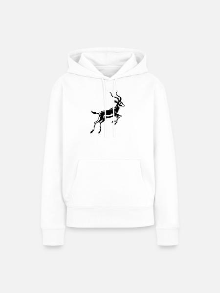 Afrikanische Impala - Frauen Premium Bio Hoodie - Weiß