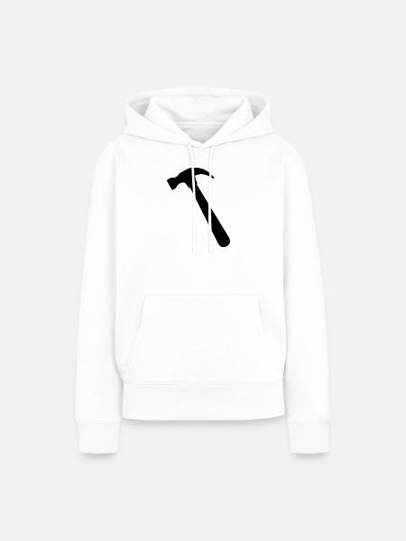 Hammer - Frauen Premium Bio Hoodie - Weiß