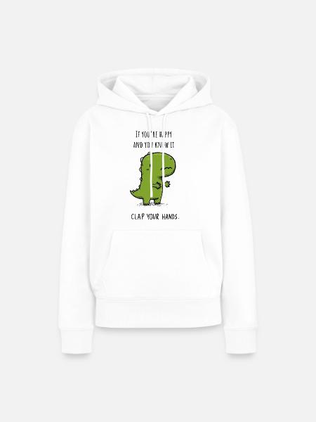 Clapp your hands - Frauen Premium Bio Hoodie - Weiß
