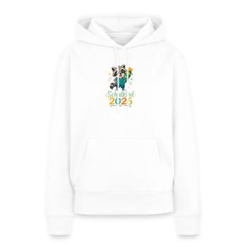 Schulkind 2026 Raccoon Jubel - Frauen Premium Bio Hoodie - Weiß - Vorne - Julia (174cm)