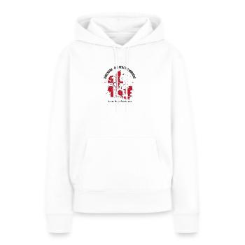Dänemark Herz des Nordens - Frauen Premium Bio Hoodie - Weiß - Vorne - Julia (174cm)