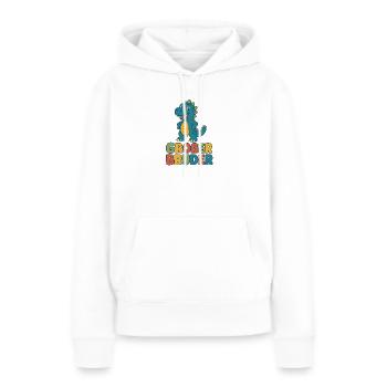 Dinosaurier Großer Bruder - Frauen Premium Bio Hoodie - Weiß - Vorne - Julia (174cm)