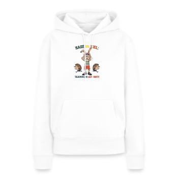 Hase vs. Igel Teamwork - Frauen Premium Bio Hoodie - Weiß - Vorne - Julia (174cm)