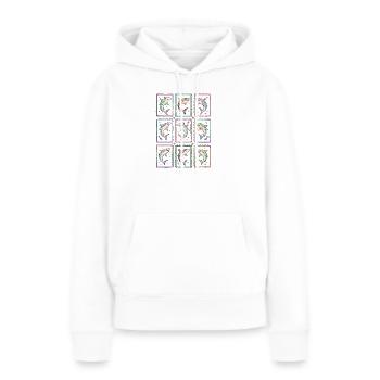 Haifisch Tropischer Ozean-Stempel TShirt Süßer Hai - Frauen Premium Bio Hoodie - Weiß - Vorne - Julia (174cm)