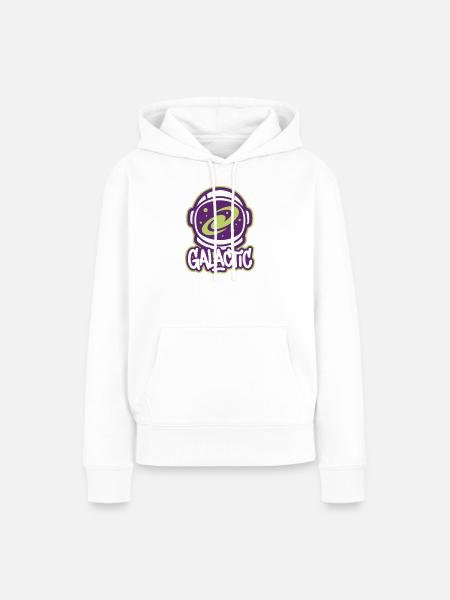 Galactic Astronaut Logo - Frauen Premium Bio Hoodie - Weiß