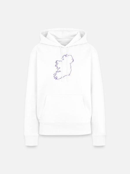 Karte von Irland - Frauen Premium Bio Hoodie - Weiß