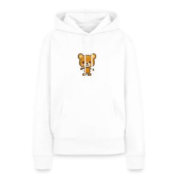 porter - Sweat à capuche Premium bio Femme - blanc - Devant - Julia (174cm)