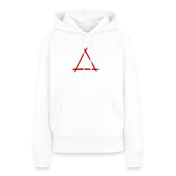 Alchemie Symbol Feuer Rot - Frauen Premium Bio Hoodie - Weiß - Vorne - Julia (174cm)