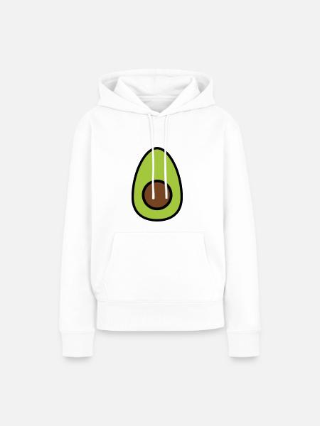 Avocado - Frauen Premium Bio Hoodie - Weiß
