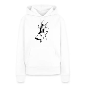 Rehbock - Frauen Premium Bio Hoodie - Weiß - Vorne - Julia (174cm)