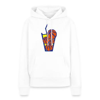 Glas getränk glas Basketball - Frauen Premium Bio Hoodie - Weiß - Vorne - Julia (174cm)