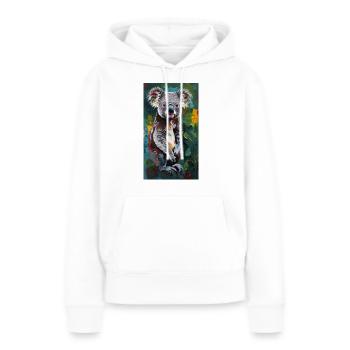 Koala Art Comic Kunst Wildlife - Frauen Premium Bio Hoodie - Weiß - Vorne - Julia (174cm)