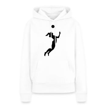beach-volley, Volley-ball - Sweat à capuche Premium bio Femme - blanc - Devant - Julia (174cm)