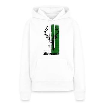 Steiermark - Frauen Premium Bio Hoodie - Weiß - Vorne - Julia (174cm)
