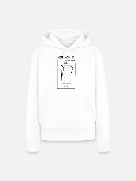 Mach weiter - Frauen Premium Bio Hoodie - Weiß