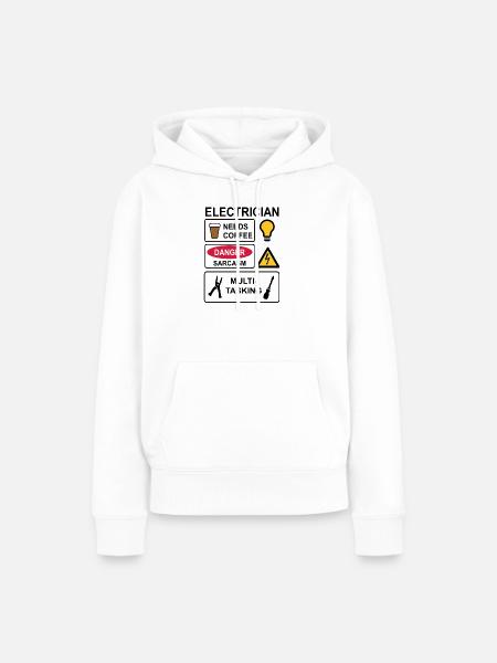 Electrician - Frauen Premium Bio Hoodie - Weiß