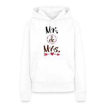 Mariage - Sweat à capuche Premium bio Femme - blanc - Devant - Julia (174cm)