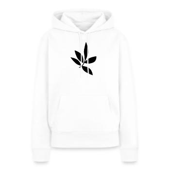 feuille - Sweat à capuche Premium bio Femme - blanc - Devant - Julia (174cm)