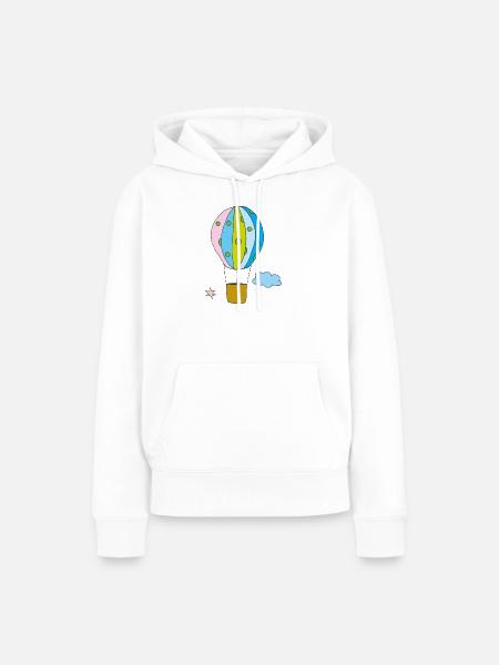 heissluftballon - Frauen Premium Bio Hoodie - Weiß