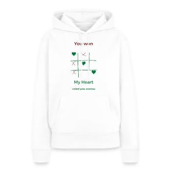 Mein Herz - Frauen Premium Bio Hoodie - Weiß - Vorne - Julia (174cm)