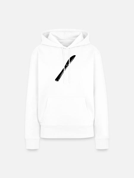 Messerbesteck - Frauen Premium Bio Hoodie - Weiß