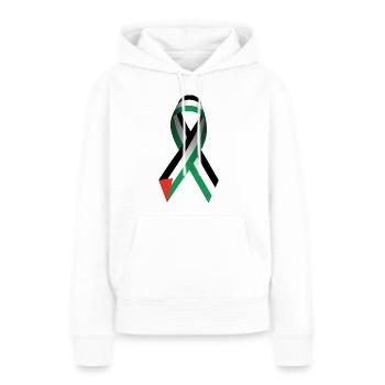 Friedenszeichen Palästina - Frauen Premium Bio Hoodie - Weiß - Vorne - Julia (174cm)