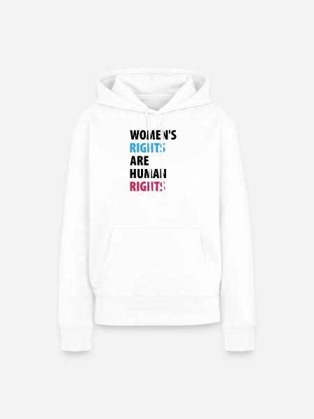 Frauenrechte sind Menschenrechte - Frauen Premium Bio Hoodie - Weiß