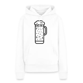 Bière - Sweat à capuche Premium bio Femme - blanc - Devant - Julia (174cm)