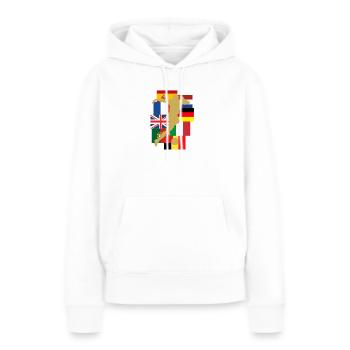 Coupe de football des équipes nationales - Sweat à capuche Premium bio Femme - blanc - Devant - Julia (174cm)