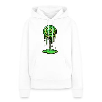 Sucette Slim - Sweat à capuche Premium bio Femme - blanc - Devant - Julia (174cm)